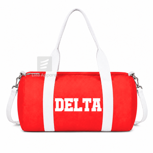 Custom Delta Sigma Theta Sorority Tote <b>bag</b> red and White Embroidered Logo Daily Use Large Capacity Nylon polyester <b>duffel</b> <b>bag</b> - Product Image 1