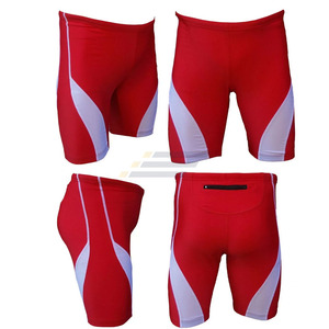 Shorts de compression pour hommes, respirants, en spandex/polyester, séchage rapide, longueur genou, avec étiquette privée - Product Image 1