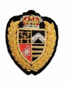 High Quality Custom Design Fashion Canvas Fabric Handmade Embroidery Badges Bullion Wire Badge Crown Embroidered Patch 3D - Product Image 5
