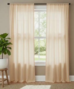 Rideaux en coton style bohème à passe-tringles, haute occultation et écologiques pour la maison, l'hôtel, le bureau - Toutes saisons - Product Image 3