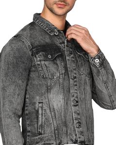 เสื้อแจ็กเก็ตกางเกงยีนส์สำหรับผู้ชายเสื้อผ้าแนวสตรีทแวร์แอซิดกรด - Product Image 5