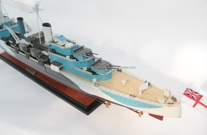 Modèle de navire de bataille en bois HMS Belfast de haute qualité, peint à la main, décoration nautique pour la maison, fabriqué en métal laiton, fabricant vietnamien - Product Image 3