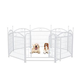 Recinto per Cani in Metallo Resistente da 24 Pollici, 8 Pannelli, per Interni/Esterni, con Porta, Recinzione per Cuccioli e Cancello per Animali Domestici - Product Image 3