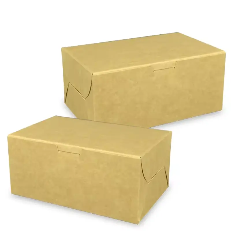 Fırınlar ve tatlı dükkanları için özelleştirilebilir kek kutusu beyaz kağıt gıda ambalajı