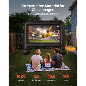 Schermo Gonfiabile per Proiezioni Cinematografiche da 15 Piedi con Borsa Portatile e Facile Montaggio per Proiezioni all'Aperto - Product Image 2