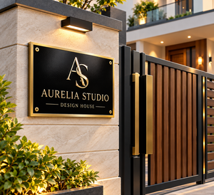 Custom Brass Logo <b>Plaque</b> Personalized Business Name Sign <b>Engraved</b> Office Name Plate Solid Brass Company Sign Professional Door - Product Image 6