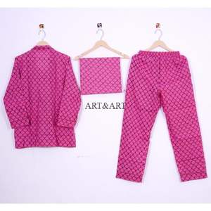 Conjunto de Pijama de Algodón para Mujer, Ropa de Dormir Suave, Transpirable y de Secado Rápido con Estampado Floral para el Hogar y el Sueño - Product Image 4