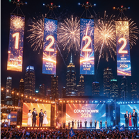 Pantalla LED Voladora para Drones, Personalizable, para Exteriores, Alfombra Mágica Flexible, Pantalla LED Transparente para Actividades Grupales y Celebraciones
