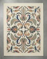Tapis classique à motifs floraux, rectangulaire, à poils plats, en laine tuftée à la main, design pour salon, usage domestique