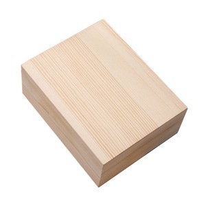Boîte à bijoux en bois naturel avec couvercle à fermoir métallique, boîte de rangement rectangulaire pour souvenirs - Product Image 2