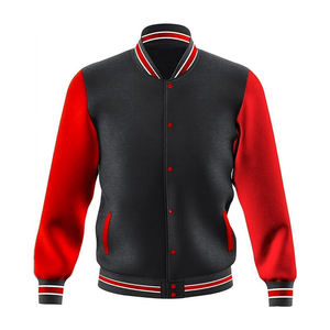 Chaqueta Varsity Vintage Unisex Personalizada con Mangas Bordadas, Estilo Urbano Ecológico de Invierno, Diseño de Dibujos Animados en Contraste de Color - Product Image 5