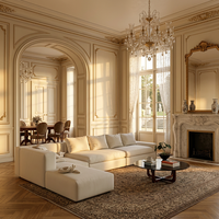 Service de personnalisation complet pour toute la maison, design d'intérieur de manoir de luxe royal européen, mobilier sur mesure, solution clé en main