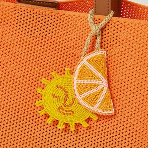 Llavero de moda con cuentas, diseño de bordado con cuentas de semillas, llavero de moda con bordado de cuentas de semillas, colgante para bolso - Product Image 2