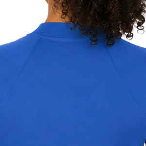 Chemise de base pour l'équitation pour femme, bleu roi, manches longues, col zippé, extensible, respirante, haute performance - Product Image 4