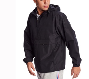 2026 New Design Customized Logo Printed Embroidery Anorak Windbreaker <b>Jacket</b> Solid Color for Men High Street Style - Product Image 3