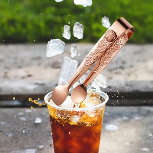 Classic Metal Cocktail <b>Tongs</b> Gold and Silver Reusable Bar Accessories for <b>Serving</b> - Product Image 5