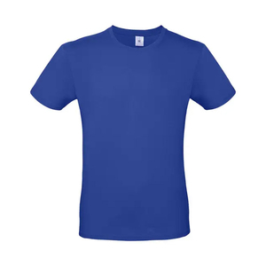 Men's Navy Blue O-Neck Short Sleeve <b>T</b>-<b>Shirt</b> 100% Cotton Solid Color Casual Jersey Fit Regular Length Plain Dyed Knitted - Product Image 4