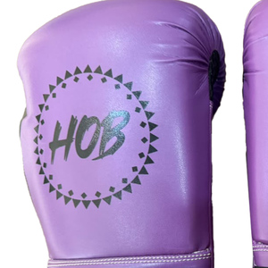 ถุงมือชกมวย HOB สีม่วง แบบเต็มนิ้ว ปิดด้วยเวลโคร วัสดุ PU อุปกรณ์ฝึกซ้อมสำหรับผู้ใหญ่ - Product Image 3