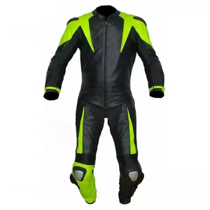 Traje de Motociclismo para Hombre, Negro con Verde Fluorescente, de Poliéster, Transpirable, Resistente al Agua y a la Abrasión, Ropa de Trabajo de Alta Resistencia - Product Image 5