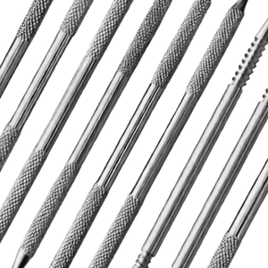 ชุดเครื่องมือแกะสลักขี้ผึ้ง 9 ชิ้น แบบสองด้าน สำหรับงานทันตกรรม ทำจากสแตนเลส ใช้สำหรับปั้นขึ้นรูปขี้ผึ้ง - Product Image 6