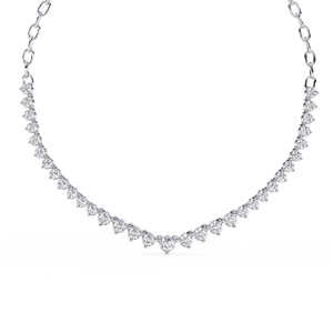 Collar de tenis en forma de U de platino PT950 para mujer, joyería de diamantes, regalo de aniversario, joyería de tenis de moda con diamantes - Product Image 1