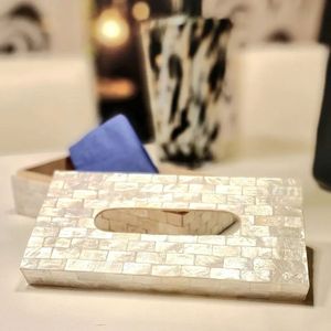 High quality hotel amenities Artisan-Made MOP Tissue <b>Box</b> for Living Room or <b>Vanity</b> Use - Product Image 1