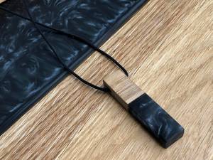 จี้สร้อยคอรูปเพนดูลัมทำจากไม้และเรซิ่น งานฝีมือประณีต - Product Image 6