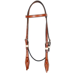 Saman Exports Fabricante superior Proveedor Hecho a mano 100% Cuero de vaca genuino Western Headstall Mejor calidad al por mayor - Product Image 3