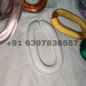 Chaînes en résine aux tons terreux océaniques doux pour la décoration intérieure, suspension murale en chaîne de résine, pack de fournitures de chaînes en résine acrylique à boucles fendues - Product Image 6