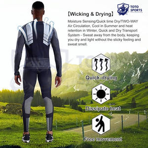 ชุดแรชการ์ดผู้ชายคุณภาพดีเยี่ยม ระบายอากาศได้ดี น้ำหนักเบา ทรงเข้ารูป แขนยาว ใส่สบาย ประสิทธิภาพสูง เหมาะสำหรับออกกำลังกาย - Product Image 4