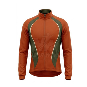 Lightweight <b>Cycling</b> Outerwear With Full Front Zipper Breathable Panels Wind Protection <b>Reflective</b> Trim And Comfortable Athletic - Product Image 2