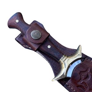 Couteau de chasse portable à lame fixe, équipement de survie pour le camping et la randonnée en plein air, acier Damas, compact, léger, multi-usage, DIY, OEM - Product Image 6