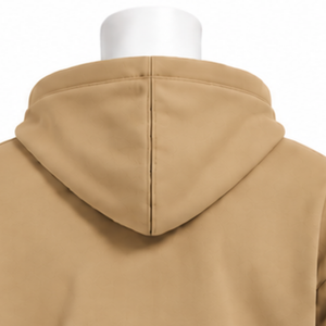 Sweat-shirt à capuche oversize en molleton kaki pour homme avec bordure brodée, poche kangourou et ourlet décoratif – Idéal pour l'hiver - Product Image 4
