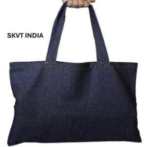 Custom Large Solid Cotton Canvas Reusable Beach Tote Shoulder <b>Bag</b> Zipper Closure Fashionable England Style Embroidery Letters - Product Image 6