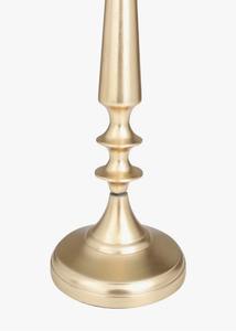 Candelabro decorativo de aluminio dorado con 5 platos cónicos, elegante centro de mesa para bodas y eventos. - Product Image 3