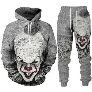 Conjunto Deportivo Unisex con Capucha de Pennywise de IT: Capítulo Dos, Manga Larga, Cordón Ajustable, Ropa Casual de Otoño, Corte Regular, Estampado Fotográfico - Product Image 6