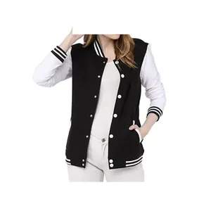 Modern Womens Jacket High Quality Varsity Jacket Breathable Comfortable Winter Warm Casual Street Fashion Custom Logo Embroidery - Product Image 1