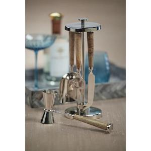 Juego de herramientas de barra premium con mango natural, acabado de acero inoxidable y soporte para clubes, bares domésticos y eventos, venta al por mayor desde India - Product Image 3