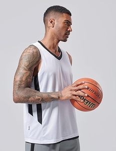 Men's Reversible Basketball Jersey Mesh Team Uniform Quick Dry Sleeveless V Neck Sports Shirt Custom Logo - Product Image 3