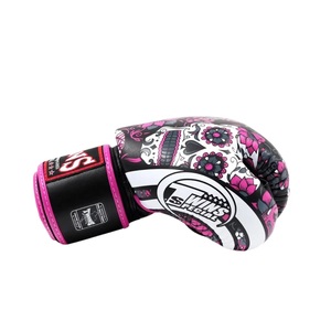 Twins Muaythai Kickboxing Set FBGVL 3 Skull Design , Wholesale Price Premium Leather Boxing Gloves and Shin Pad Guard - Product Image 5