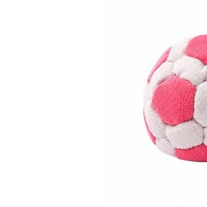 Hacky sack Pink and White Plush Soft Toy for Kids Playtime <b>Fun</b> - Product Image 3