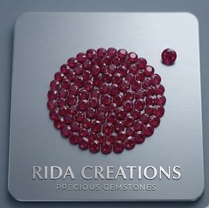 Piedras Preciosas de Rubí Natural de 3 mm con Certificación IGI de Alta Calidad, Corte Brillante, Tamaños Calibrados para Joyería, RIDA CREATIONS RC R65895 - Product Image 2
