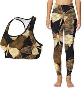 Nouvel ensemble de sport et yoga 2 pièces pour femme, taille XXL, respirant, écologique, soutien-gorge de sport et pantalon taille mi-haute, idéal pour l'été - Product Image 4