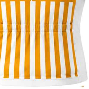 Maillot de Ciclismo Amarillo Mostaza y Blanco de Manga Corta con Cremallera Completa, Transpirable, de Secado Rápido, Ropa Deportiva de Alto Rendimiento para Ciclismo - Product Image 6