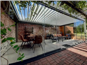 WISE COMPANY <b>Sliding</b> Glass Door Aluminum Frame Powder Coated Modern Villa Outdoor Use Windproof All Seasons Black Silver <b>White</b> - Product Image 2