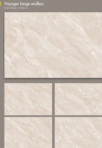 กระเบื้องลายหินอ่อนขนาด 1200x1800 มม. สีเบจเทา สำหรับตกแต่งผนังและพื้นห้องนั่งเล่น - Product Image 5