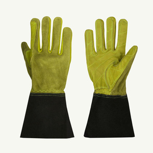 Guantes de Soldador de Piel de Cabra y Cuero Dividido, Resistentes al Calor, Guantes de Seguridad Industriales para Construcción y Soldadura, Certificación CE, 11 oz - Product Image 3