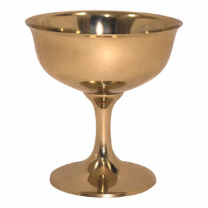 Calice de luxe moderne en métal doré, centre de table, sans BPA, résistant à la chaleur, pour décoration de table de fête, finition dorée polie sur pied - Product Image 1