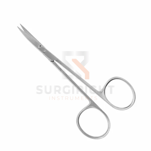 Ciseaux ophtalmiques chirurgicaux Knapp Iris à lame tranchante et à pointe arrondie pour une coupe précise des tissus par SurgiRight - Product Image 5