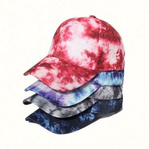 Gorra de Béisbol con Estampado Tie-Dye 3D de Estilo Europeo y Americano, Gorra Urbana Hip-Hop de Tela Común - Product Image 1